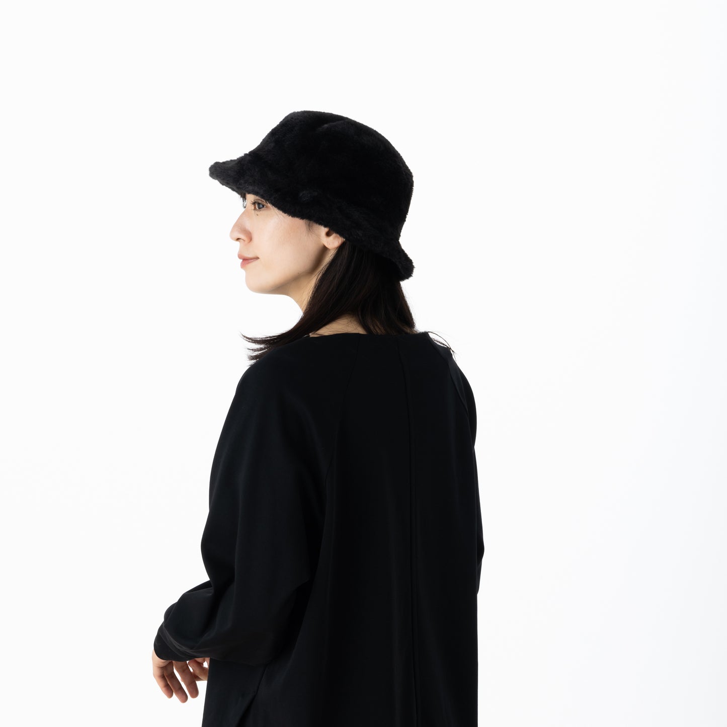 SNF003 ファーバケットハット （フェイクファー）