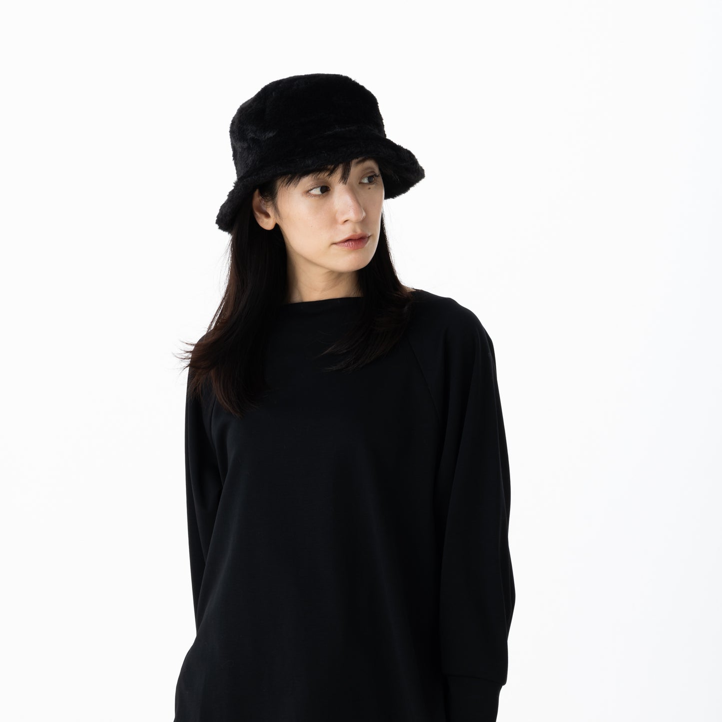 SNF003 ファーバケットハット （フェイクファー）