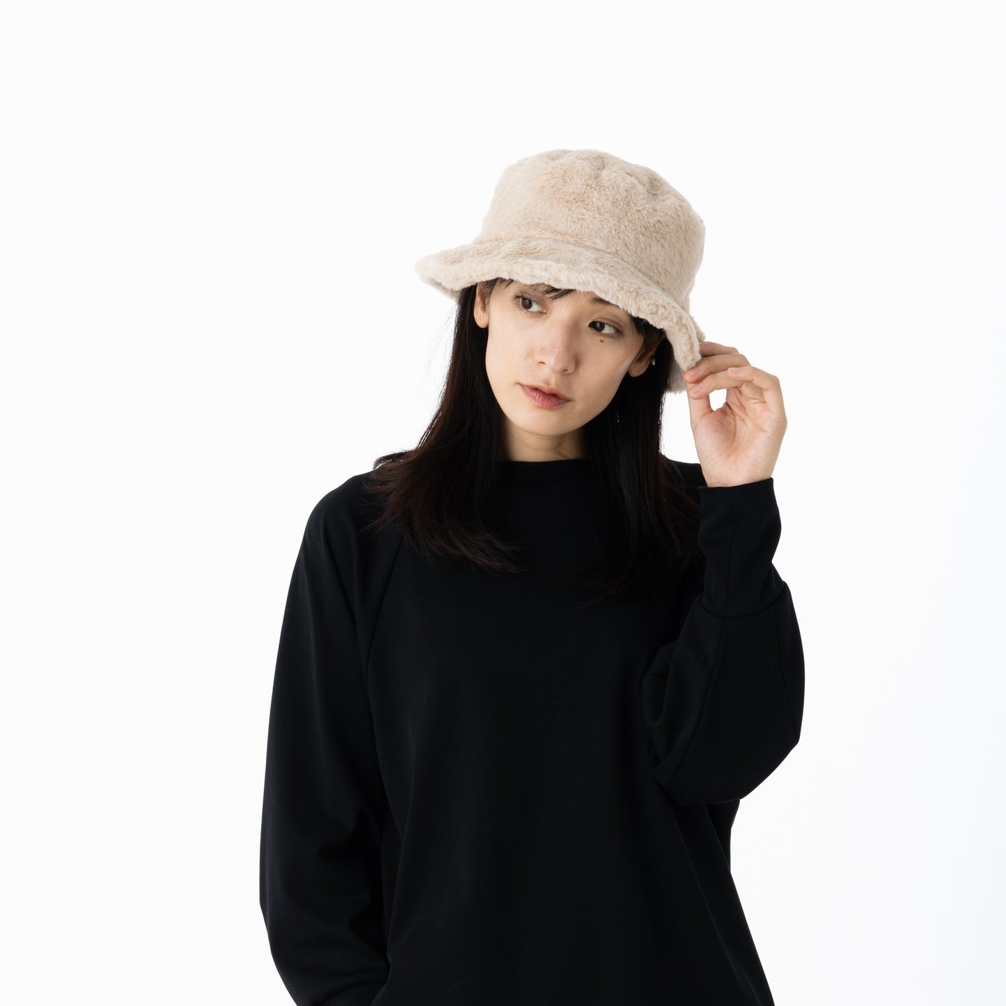 SNF003 ファーバケットハット （フェイクファー）