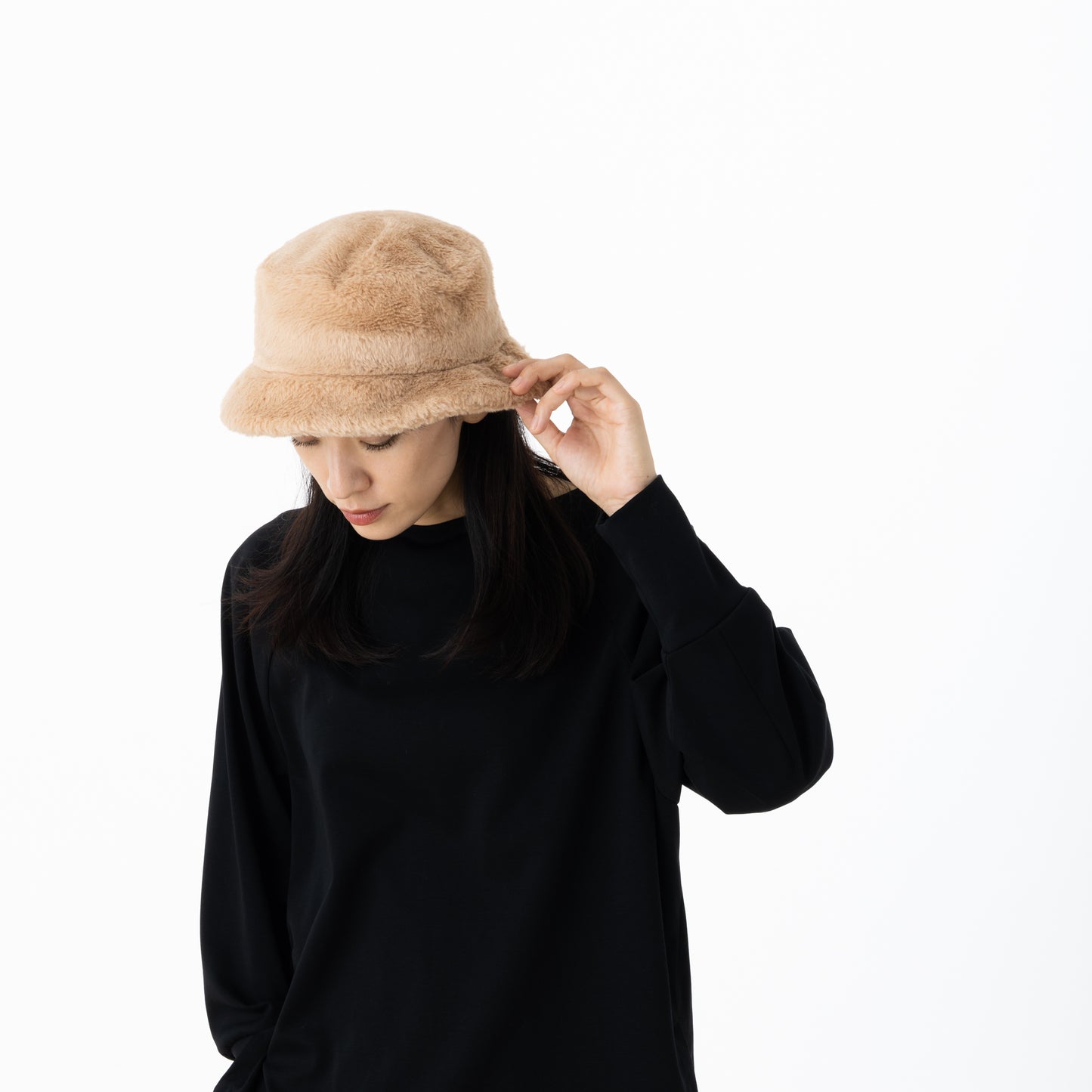 SNF003 ファーバケットハット （フェイクファー）