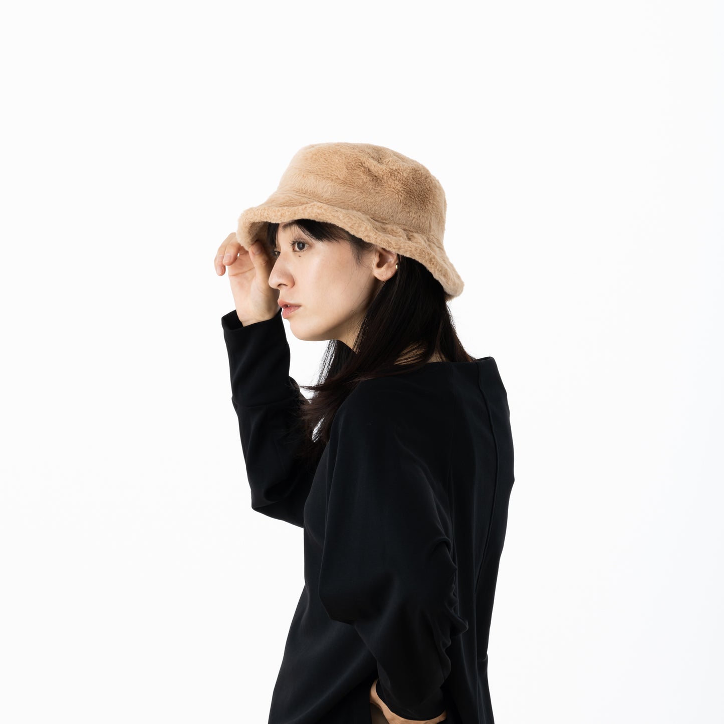 SNF003 ファーバケットハット （フェイクファー）